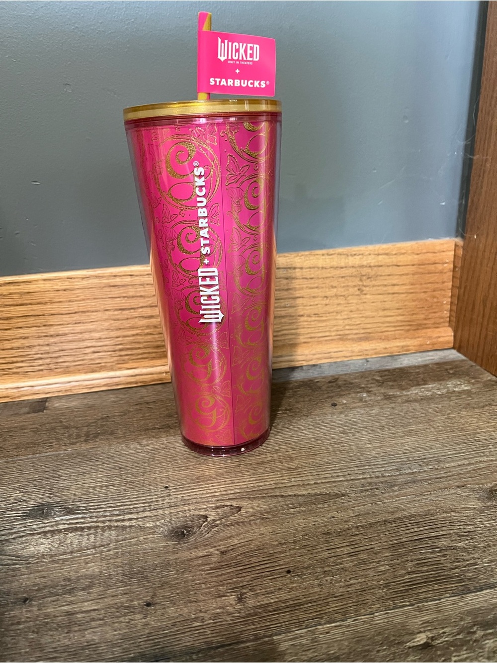 Starbucks Pink and Gold Wicked Logo Tumbler
